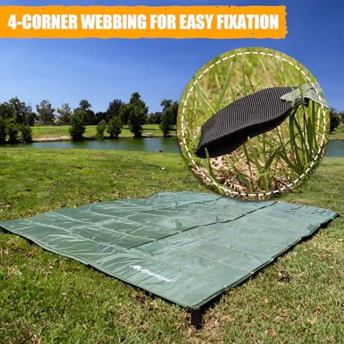 Foam Sleeping Pad + Backpacking Tent, Orange 2 Person 4 Season Tent & Foldable Camping Mattress Extra Thick Waterproof Ten...