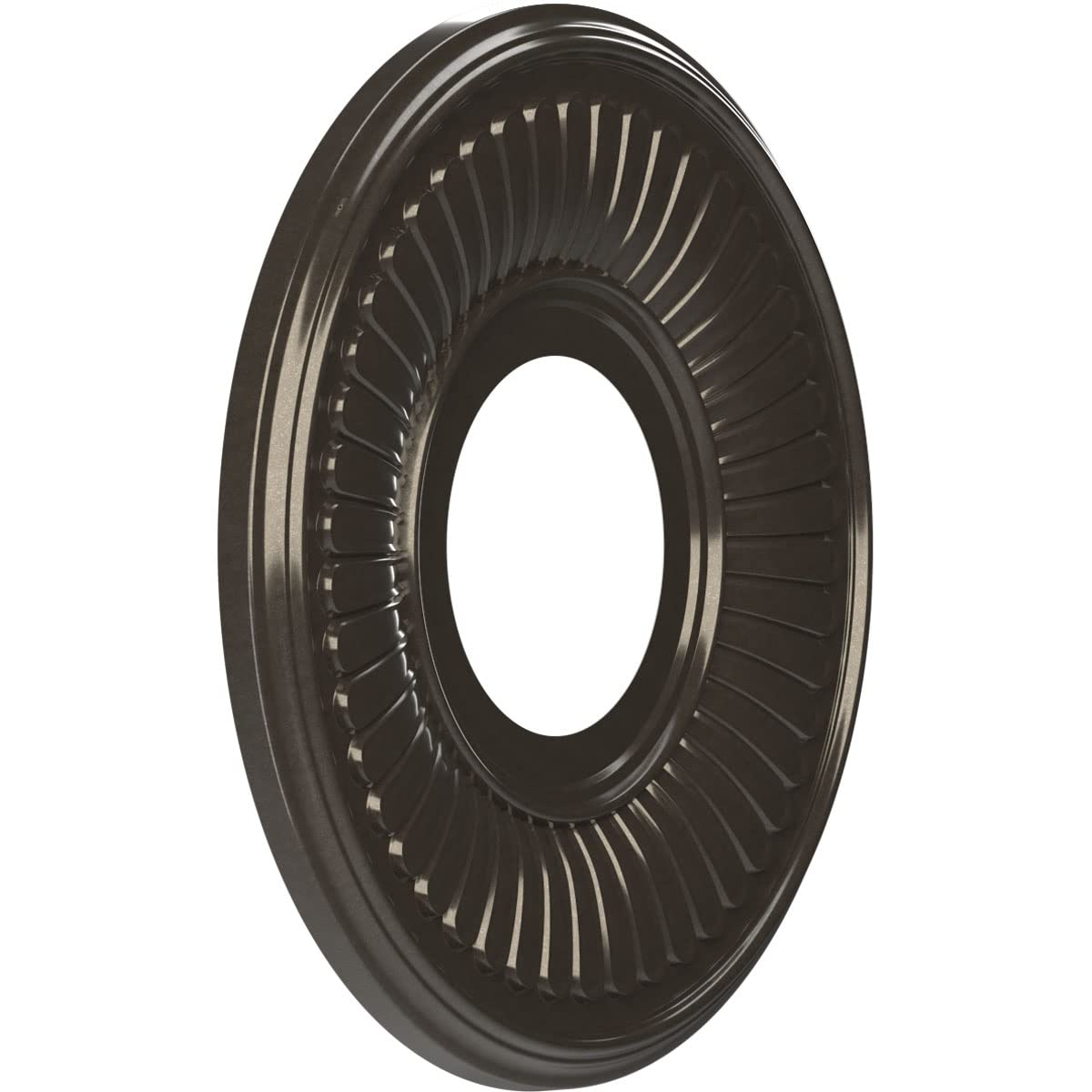 Ekena Millwork Cmp10Becch Berkshire Thermoformed Pvc Ceiling Medallion (Fits Canopies Up To 4 1/2), 10Od X 3 1/2Id X 3/4P, Metal