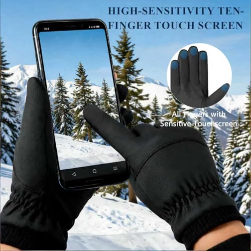 PROUDDEMON Winter Waterproof Snow Ski Gloves for Women Men in Extreme Cold Weather, Insulated Windproof Gloves for Outdoor...