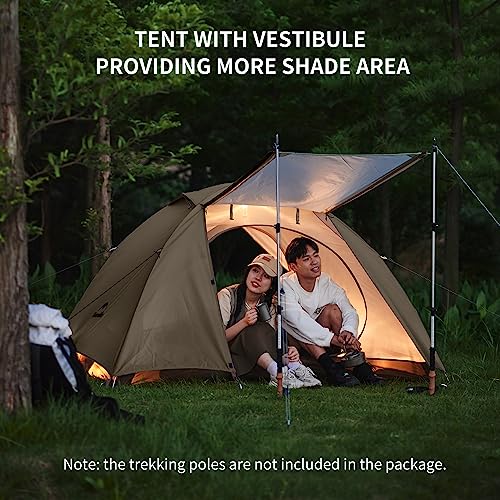 Naturehike Cloud River 2 Person 3 Person Backpacking Tent, Waterproof 2 Person 3 Person Tents for Camping, Double Layer Ca...