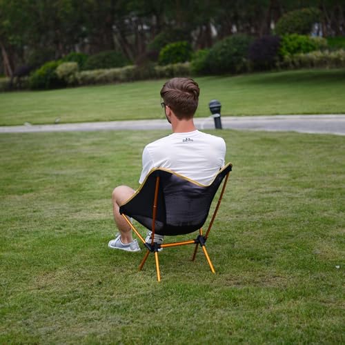 Portable Camping Chair Lightweight Foldable Outdoor Chair for Hiking Camp Backpacking Lawn Beach Fishing Picnic with Carry...