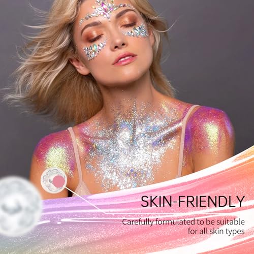 Hair Glitter Stick, Perfect Sparkling Theme Day Neon Outfit Singer Concert Music Rave Festival Party Christmas Accessories...