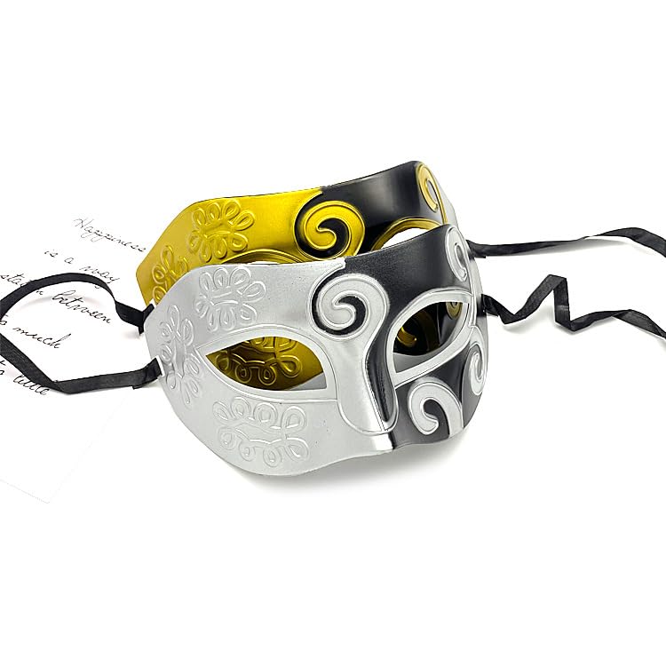 Rgontar 10 Pcs Unisex Retro Masquerade Mask Face Mask Venetian Mask for Fancy Dress Costume Party