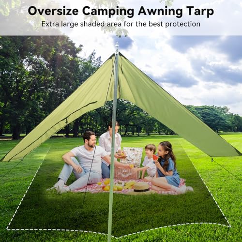 FIRINER Hammock Rain Fly Tent Tarp (11.5x9.5ft) Large Ultralight Camping Tarps Waterproof Portable Backpacking Multifuncti...