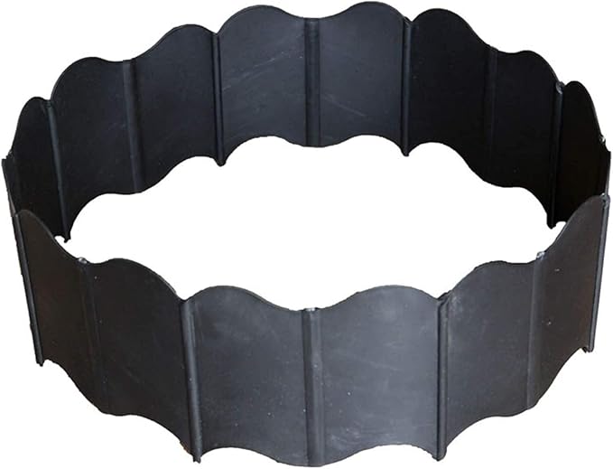 Orgrimmar 20 ft Garden Edging 40PCS Interlocking Landscaping Edging Kit, Plastic No-Dig Pound-in Garden Edge(20' Long x 5.3” Tall) - Black