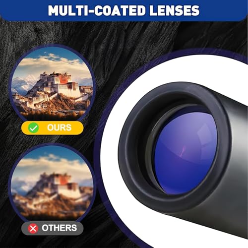 Mini Monocular Telescope, 2000X25 Portable Monocular Focus Optics Telescopes for Sporting Events, Concerts, Camping, Bird ...
