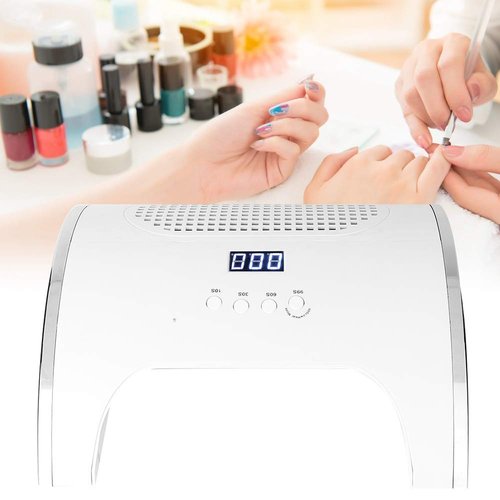Nail Dust Extractor & Cleaner, 2-in-1 Infrared Sensor, 1 Curing Lamp, 10S/30S/60S/99S Timer, Gel Nail Polish Curing Machine