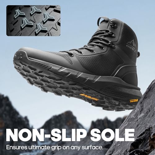 NORTIV 8 Men's Military Tactical Boot Lightweight Comfortable Boots for Work All Day Side Zipper Motorcycle Combat Hiking ...