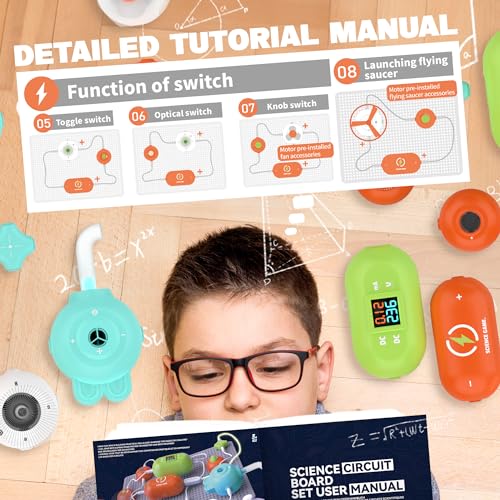 Science Kits for Kids - STEM Kits for Kids, Electronics Exploration Kit, Over 420 Projects, 35 Circuit Parts, STEM Educati...