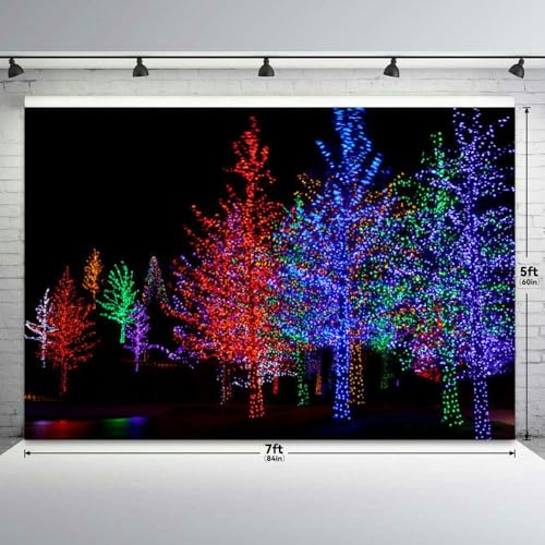 Trees Wrapped LED Lights Christmas Backdrop Bitrhday Party Decorations Photography Studio Photo Backdrops Background Props...