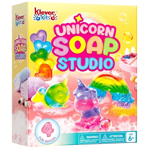 Klever Kits Unicorn Soap Making Kit- 4 Molds Girl Crafts DIY Project, Unicorn Girl Gifts, Kids Birthday Gift for Aged 6+, ...
