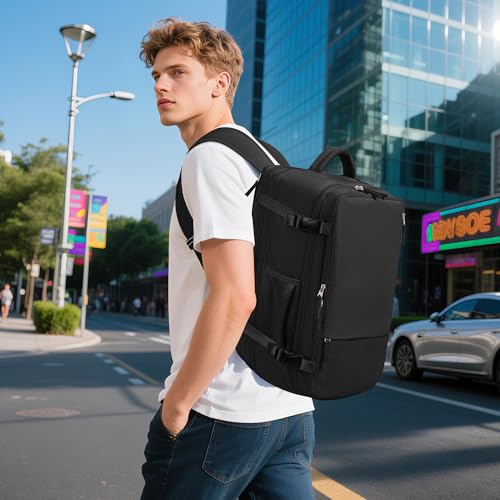 Beraliy Travel Backpack for Men Women, Large Carry On Backpack, Personal Item Bag Airline Approved, 17 inch Laptop Backpac...