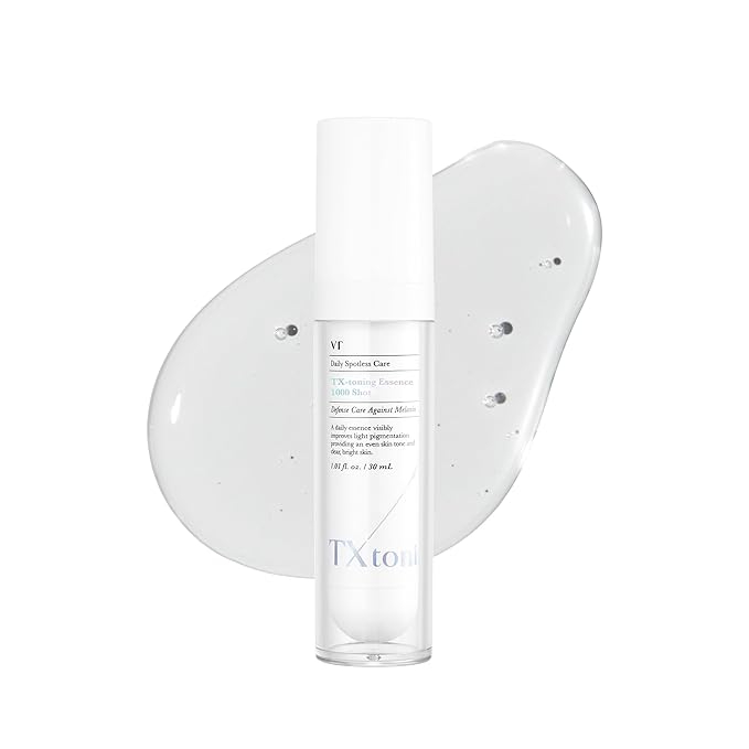 VT COSMETICS TX Toning Essence 1000 Shot, Tranexamic Acid Serum with Niacinamide, Glutathione for Radiant Glass Skin Face, Dark Spots, Sun Spots, Age Spots, Acne Scar, Korean Skin Care (1.01 fl. oz.)