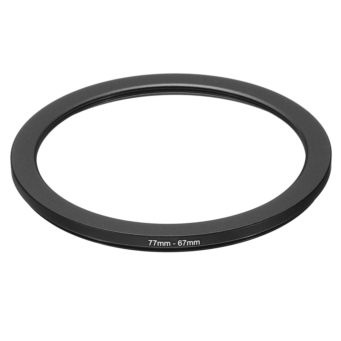 Patikil 77Mm-67Mm Metal Step Down Ring, Camera Lens Filter Adapter Ring Aluminum Filter Adapter Ring For Camera Lenses Hood, Bla