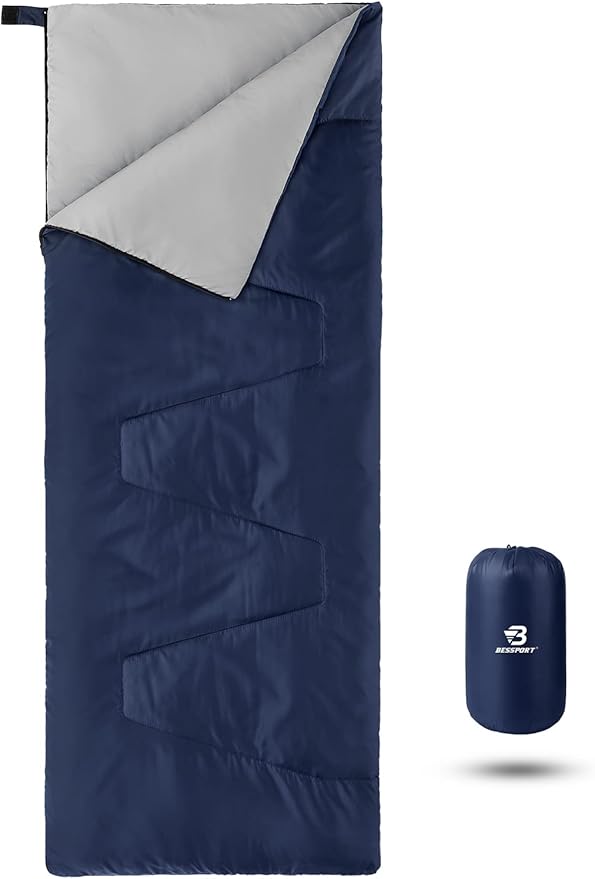 Bessport Lightweight Sleeping Bag, Ultralight Backpacking Sleeping Bag, 3 Season Waterproof for Adults Kids, Outdoor, Hiki...