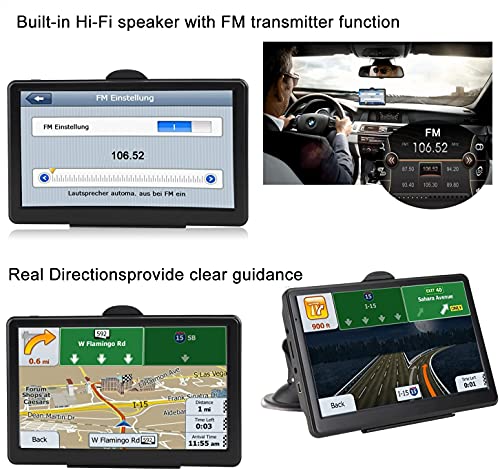 7-Inch Touch Screen GPS Navigation for Car, Truck and RV with 2025 Maps - Speed and Red Light Warning Alerts - Free Lifeti...
