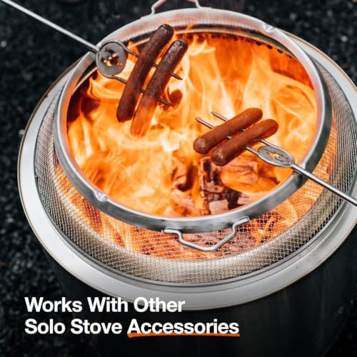 Solo Stove Bonfire Shield - Durable Stainless Steel Spark Protector Mesh Screen for Fire Pits, Keeps Pops and Hot Embers C...