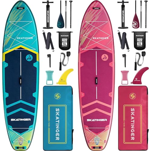 Skatinger Meteor Bundle｜11'6"x35" Super Wide Inflatable Stand Up Paddle Boards, All Accessories2, 100L Backpack, Shoulder ...