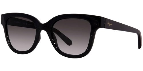SALVATORE FERRAGAMO Smoke Gradient Square Ladies Sunglasses SF1066S 001 52