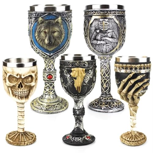 YINUK Stainless Steel Beer Mug Household Shatterproof Resin Beer Mug Vintage Goblet Drinkware Kitchen Supplies Bar Drinkwa...