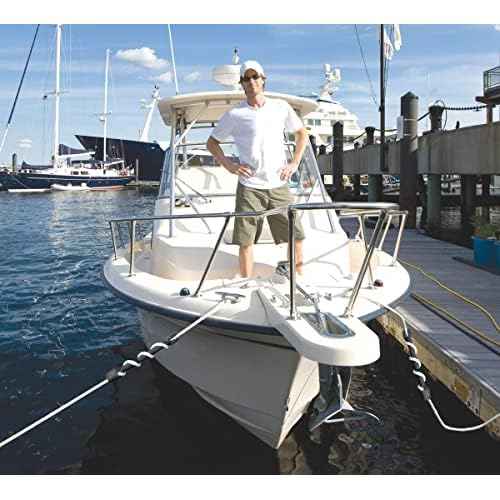 Taylor Made Products LineSaver Mooring Snubber for 5/8" Dock line, Isoprene Natural Rubber Shock Absorber, 19 1/4 inches Length, Protects Against Wind, Waves and Wakes, Tool-Free Installation - 308
