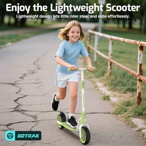 Gotrax KS8 Kick Scooter for Kids 5+, Large 8" Wheels and Height Adjustable Handlebar, Sturdy Wide Deck & Rear Brake, Detachable for Easy Storage, 2 Wheels Scooter for Kids, Teens, Gift for Boy & Girl