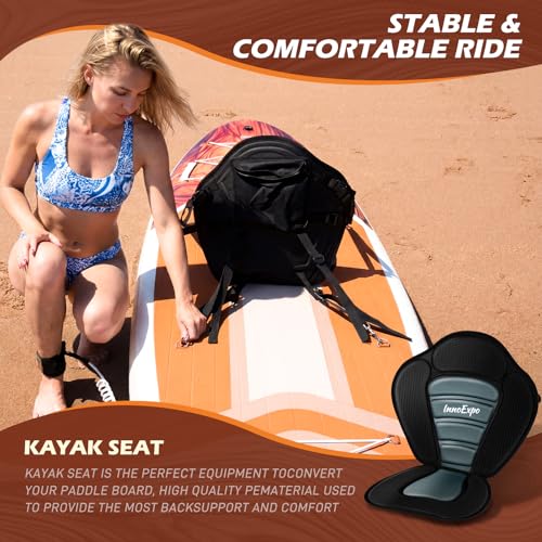 InnoExpo 11' Inflatable Stand Up Paddle Boards with Premium Accessories, Wide Stable SUP Paddle Board Design, Non-Slip Com...