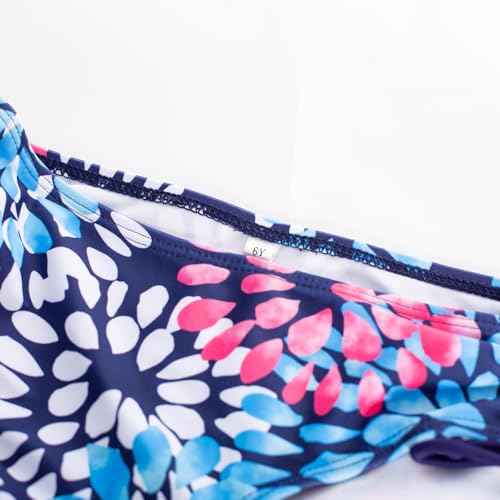 GRACE KARIN Girls Swimsuit Tankini Set Rash Guard Long Sleeve Swimsuit 4 Piece Bathing Suit Swimwear 5-14Y