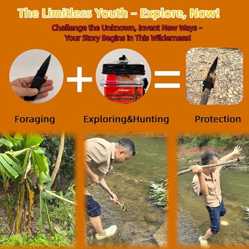 LoDinpo Mini Survival Fishing Kit Small Emergency Fishing Gear Box Pocket Fishing Tackle Travel Fishing Shoebox Surf Survi...