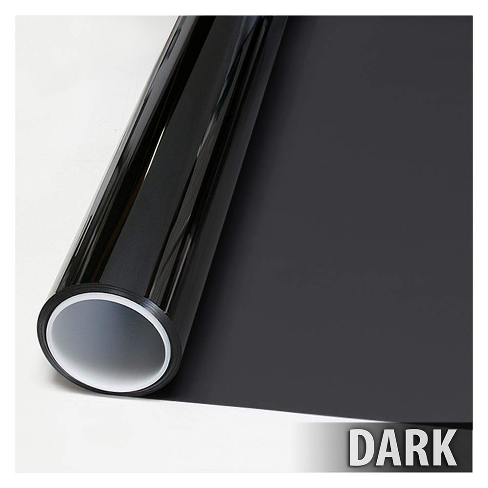 BDF EXNA20 Exterior Window Film Daytime Privacy and Sun Control Natural 20, Black (Dark) - 48in X 7ft