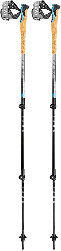 LEKI Cross Trail 3 TA Aluminum Adjustable Lightweight Walking Poles for Trekking & Hiking