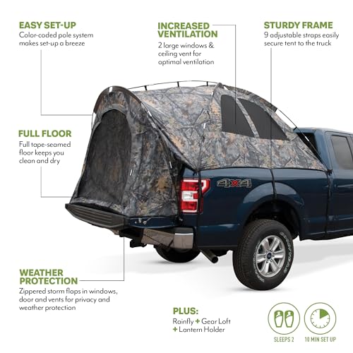 Napier Backroadz Truck Bed with Waterproof Material Coating, Comfortable and Spacious 2 Person Camping Tent, Compact and F...