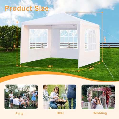 Outvita Outdoor Party Tent, Patio Canopy Tent Gazebo with Removable Sidewalls Instant Event Tent for Cater Events Wedding ...