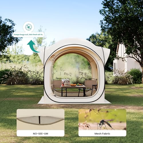 6x6ft Outdoor Gazebo Screen Tent, Bubble Tent for Outside, Mosquito Proof & Sun Shade Canopy, Rainproof Camping Sun Shelte...