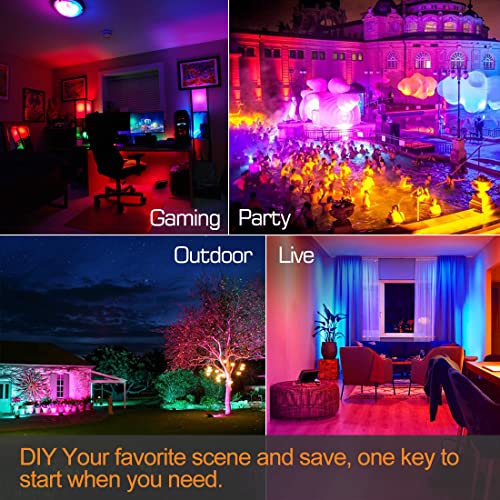 LED Flood Light Outdoor 30W, 300W Equivalent 3000LM Smart RGB Landscape Lighting with APP Control, DIY Scenes -Timing - Wa...