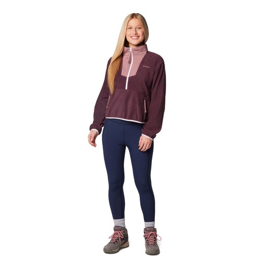 Columbia Women's Sequoia Grove Half Zip Fleece, Moonvista/Fig/Pink Dawn, Medium