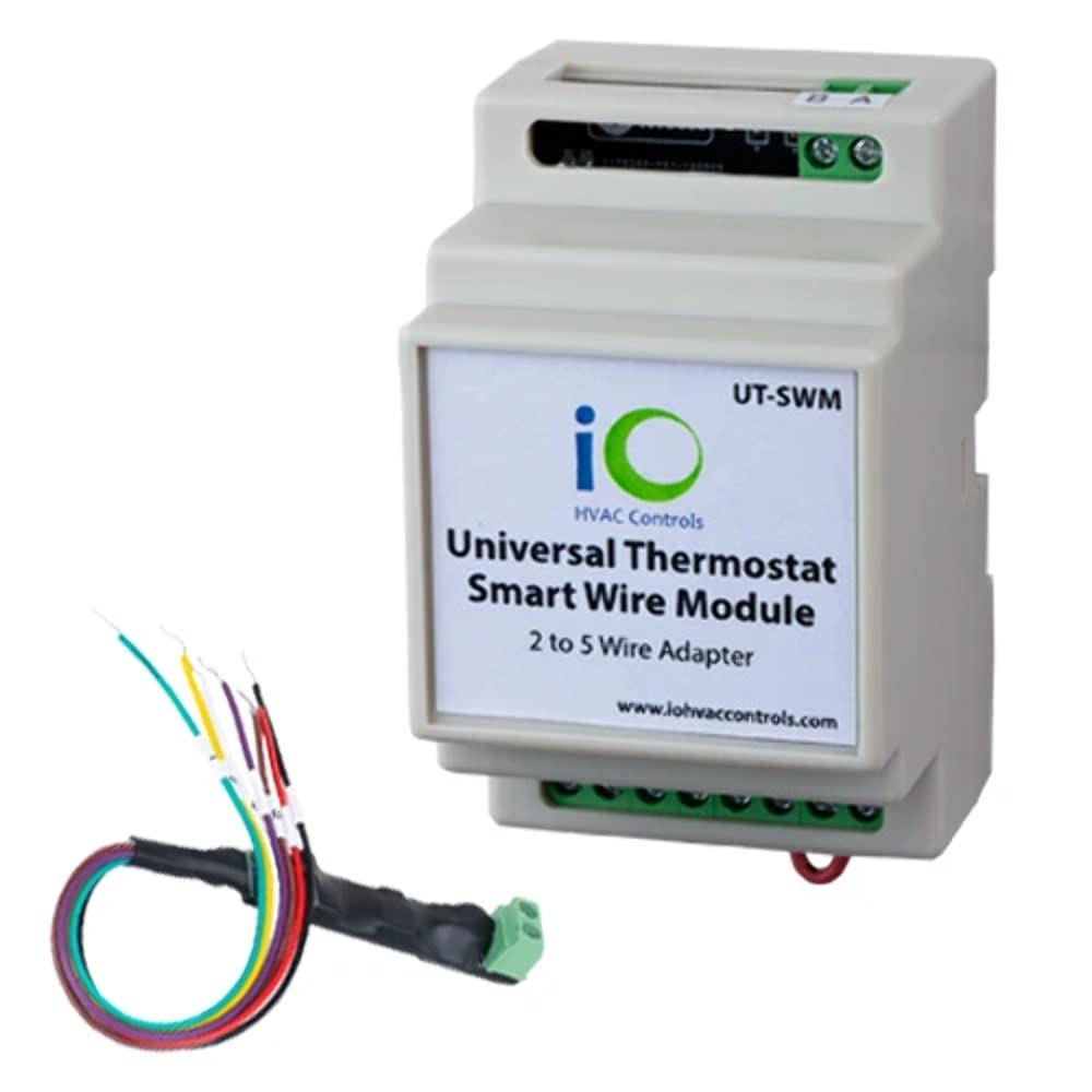 iO HVAC Controls UT-SWM Universal Thermostat Smart Wire Module with 2 to 5 Wire Adapter