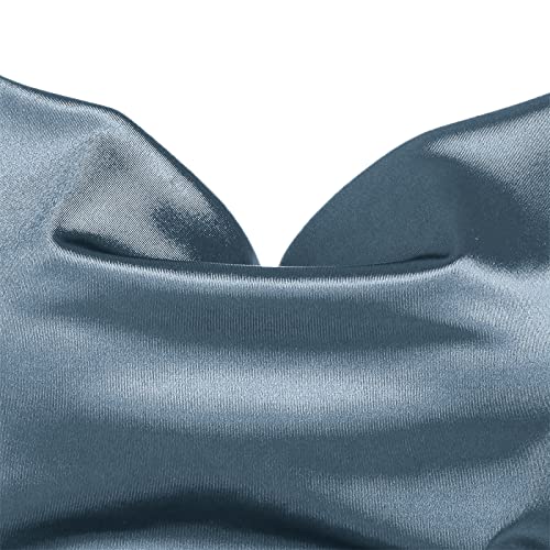 ZAFUL Women's Satin Sleeveless Spaghetti Strap Mini Dress Sexy Slip Cowl Neck Silky Cocktail Party Dresses