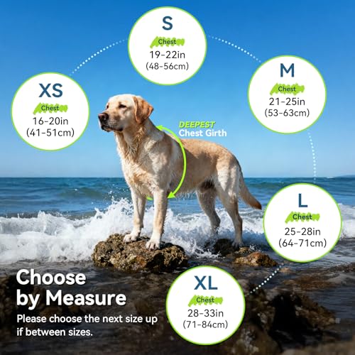 VIVAGLORY High Buoyancy Dog Life Vest, Swimming Vest with Handle, Dog Life Jacket for Swimming & Boating, Buoyancy for Pup...
