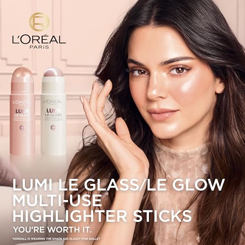 L'Oreal Paris True Match Lumi Le Glass Highlighter Stick, Reflective, Translucent, Glassy Highlighter for Face and Body, 6...