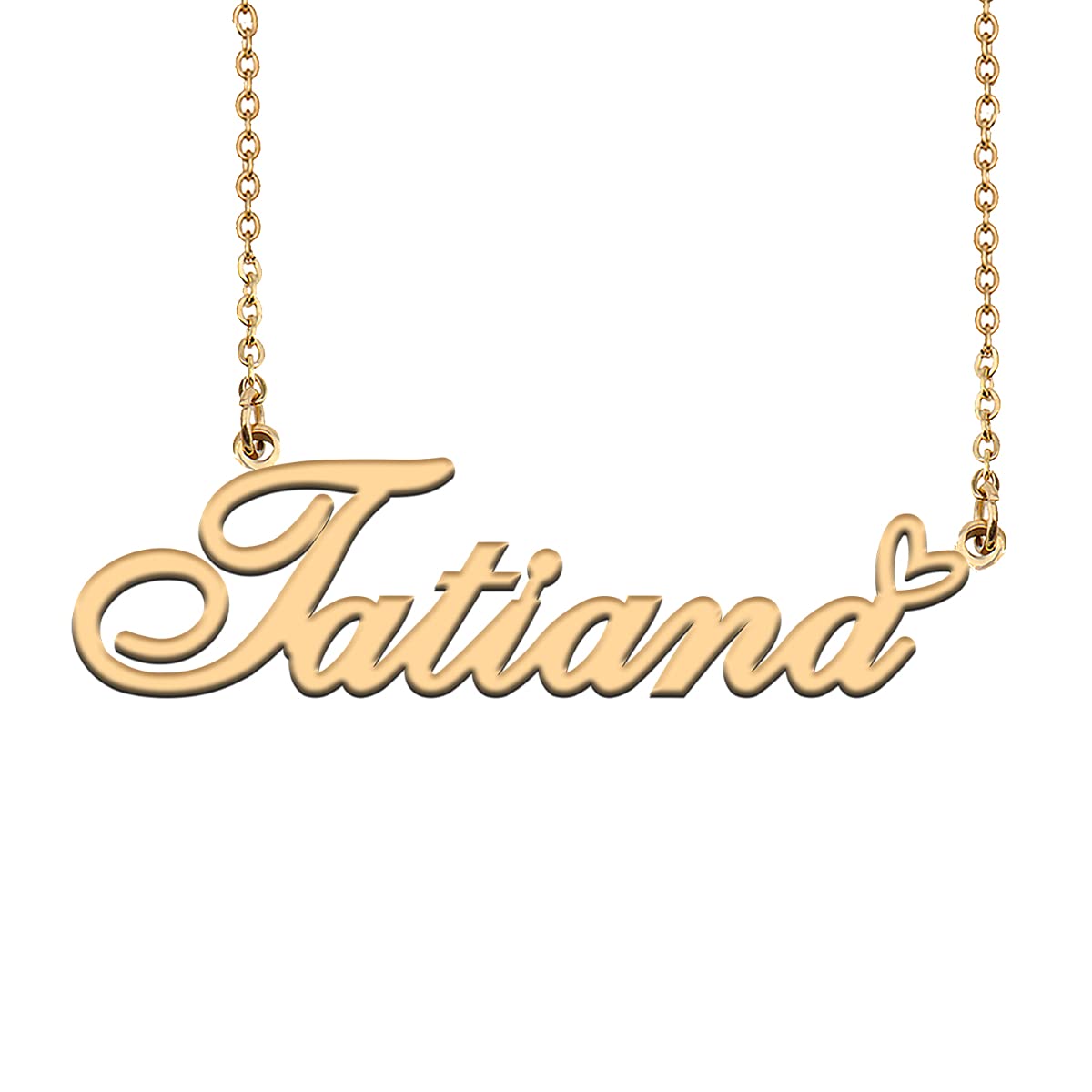 HUAN XUN Custom Gold Plated Tatiana Necklace Personalized Name Necklace for Women Choker Jewelry Gift