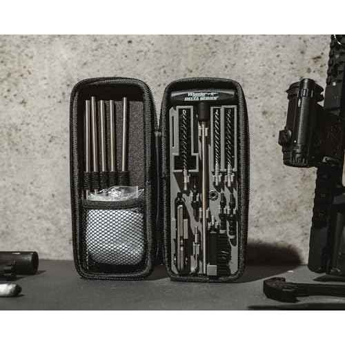 Wheeler Compact Tactical Rifle Cleaning Kit with Compact Storage Case for .22 to .30 Caliber Firearms and Maintenance