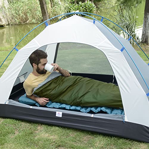 Naturehike Lightweight Compact Sleeping Bag, 59℉/32℉ Envelope Ultralight Backpacking Sleeping Bag Portable, Waterproof wit...