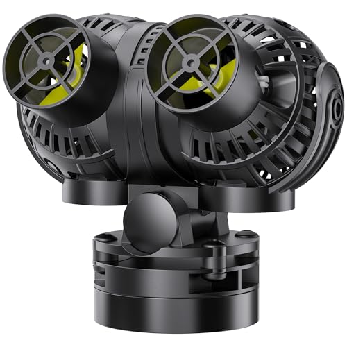 Aysoner Wave Maker Pump for Aquarium: 55/75/125Gallon Magnetic Fish Tank Powerhead for Saltwater Freshwater 1600GPH 8W Adj...