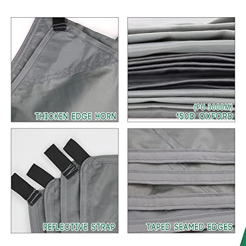 Arctic Lemmings Camping Tarp Waterproof with Carry Bag for Under Tent, Ultralight Tent Footprint for Ground Camping Hiking...