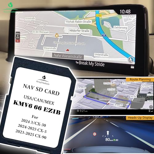 Updated Navigation SD Card | GPS Map Card Compatible with CX 5(2024-2025), CX 30/3(2024), CX 90(2023-2025) | USA/CAN/MEX Maps