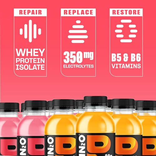 Protein2o Hydration Drink - 2-in-1 Liquid Clear Whey Protein Isolate and Electrolyte Drink - 20g Protein, Vitamins B5, B6...