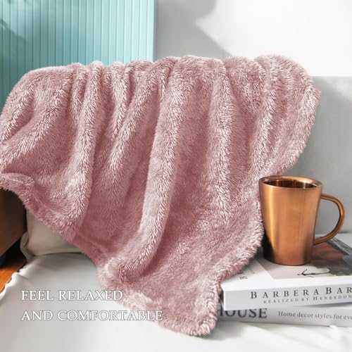 Exclusivo Mezcla Plush Fuzzy Fleece Throw Blanket Extra Large, Super Soft, Fluffy and Warm Blankets for Couch, Bed, All Se...
