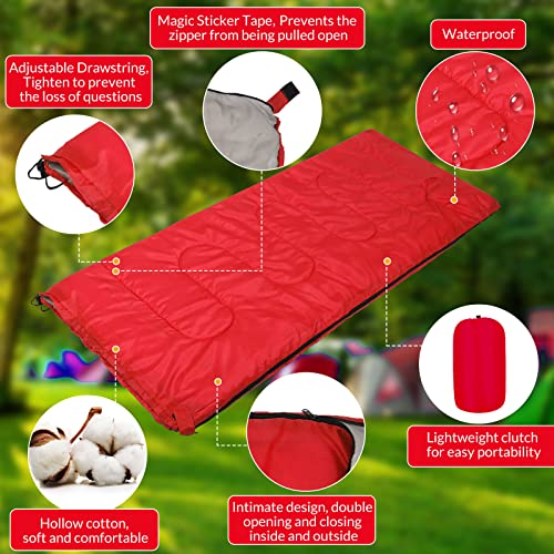 Mixweer 20 Pack Camping Sleeping Bulk 4 Season Cold Weather Sleeping Bag Waterproof Lightweight Compact Sleeping Bag for B...