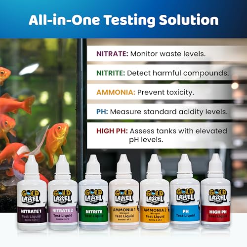 Freshwater Aquarium Master Test Kit – 950+ Tests for pH, Ammonia, Nitrite & Nitrate – Fast & Accurate Water Quality Testin...